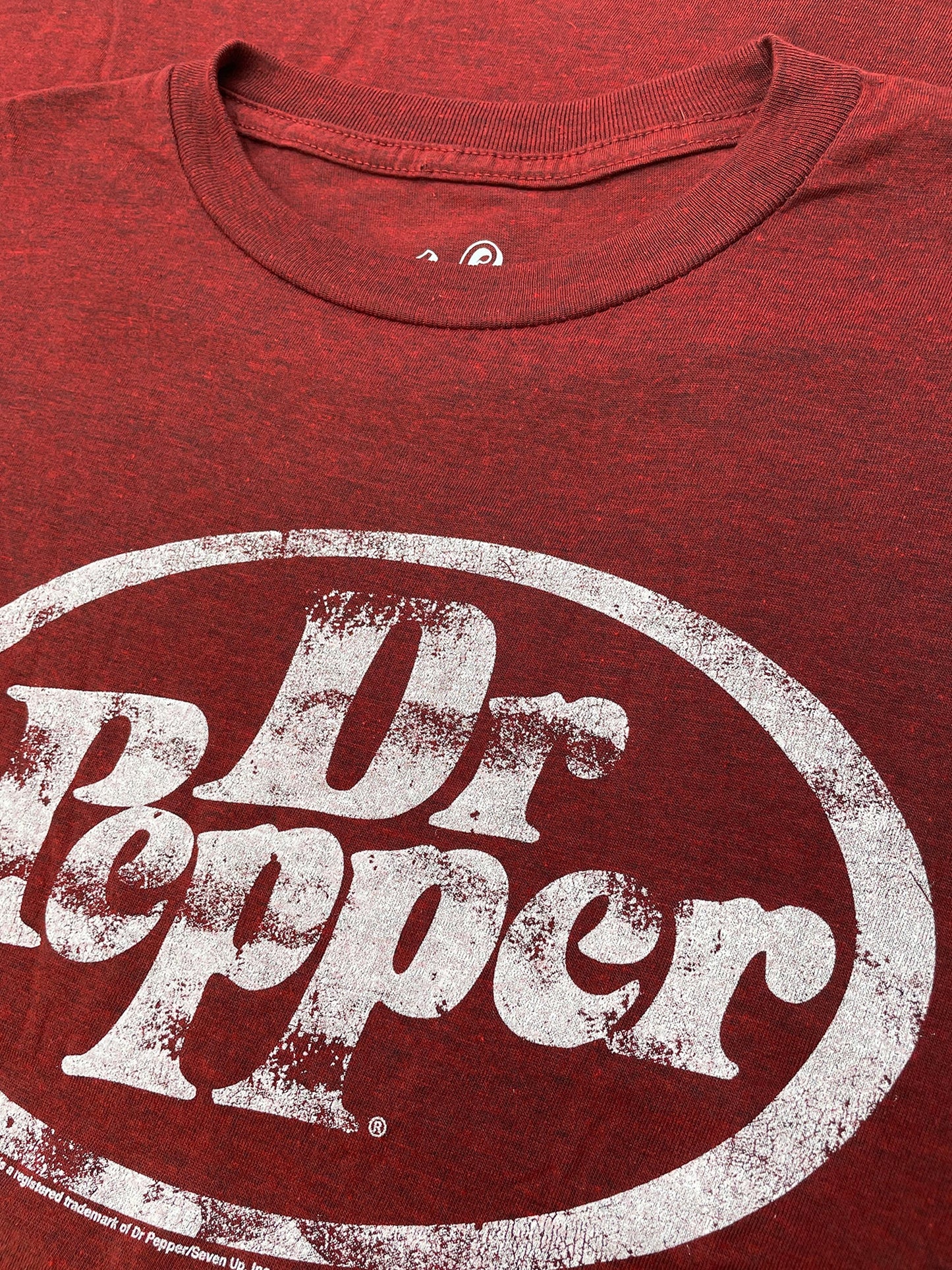 Dr Pepper Distressed Logo Mens T Shirt Red