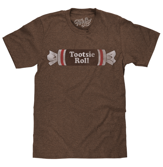 Tootsie Roll Logo Mens T Shirt Brown