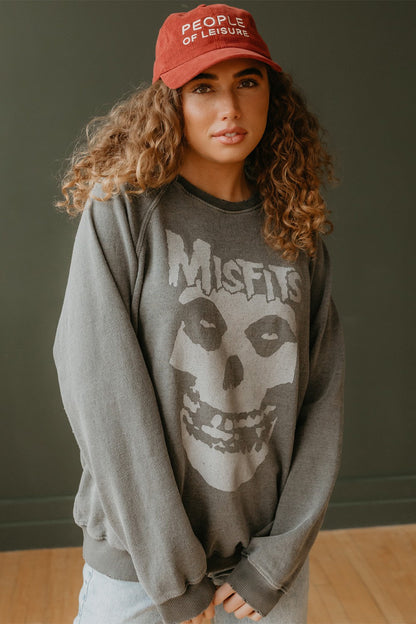 Misfits Womens Crewneck Sweatshirt Vintage Grey