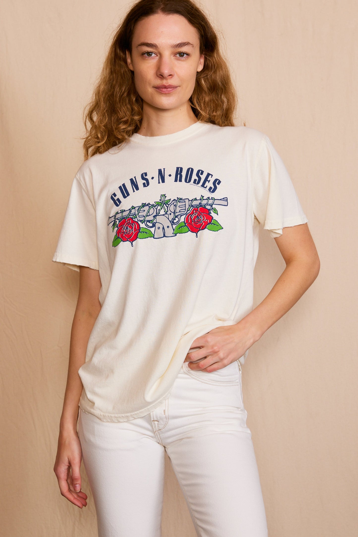 Guns N' Roses Pistols Tee Womens T Shirt White