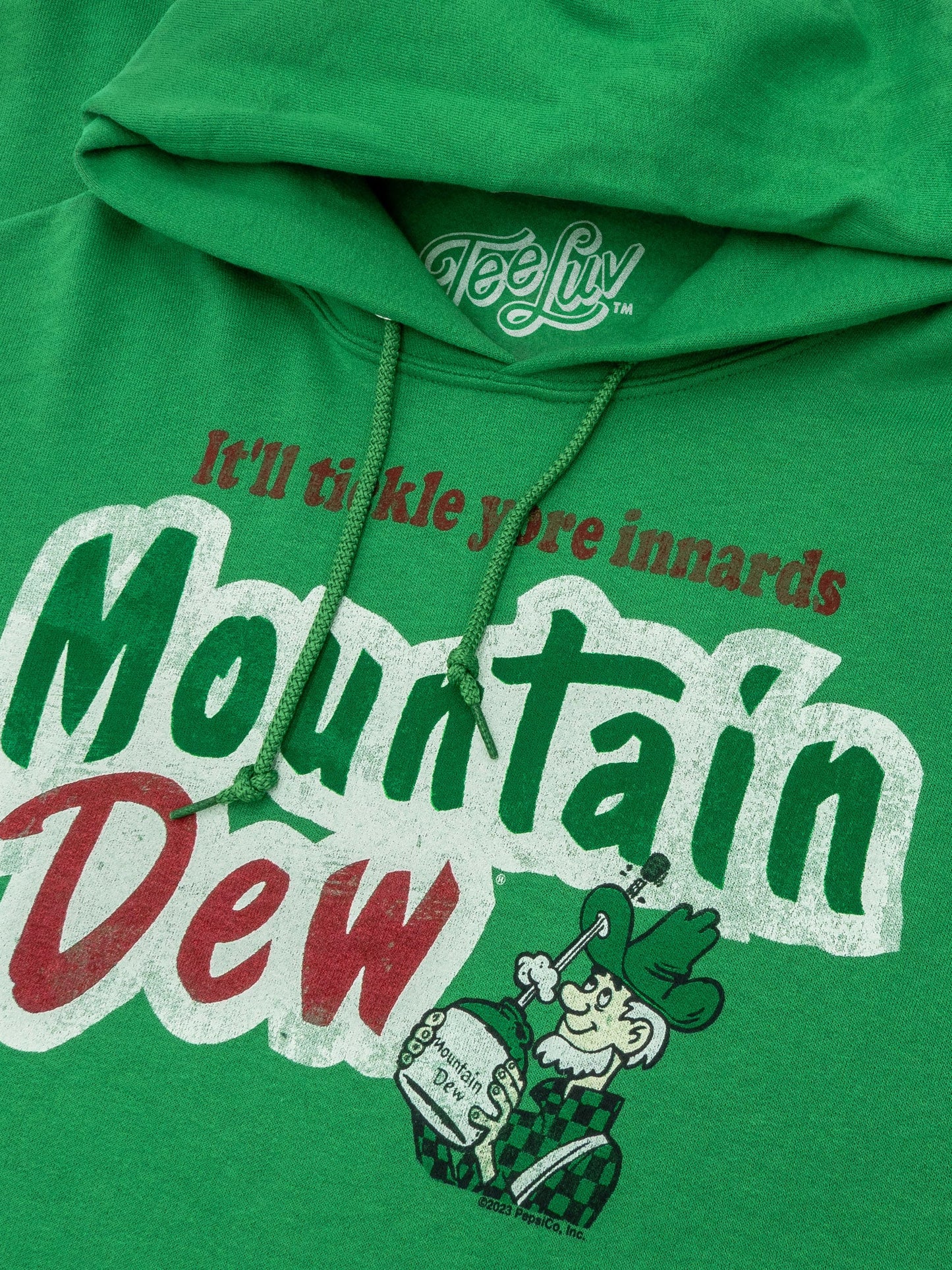 It'll Tickle Your Innards Mt Dew Pullover Hooded Sweatshirt Hoodie Green