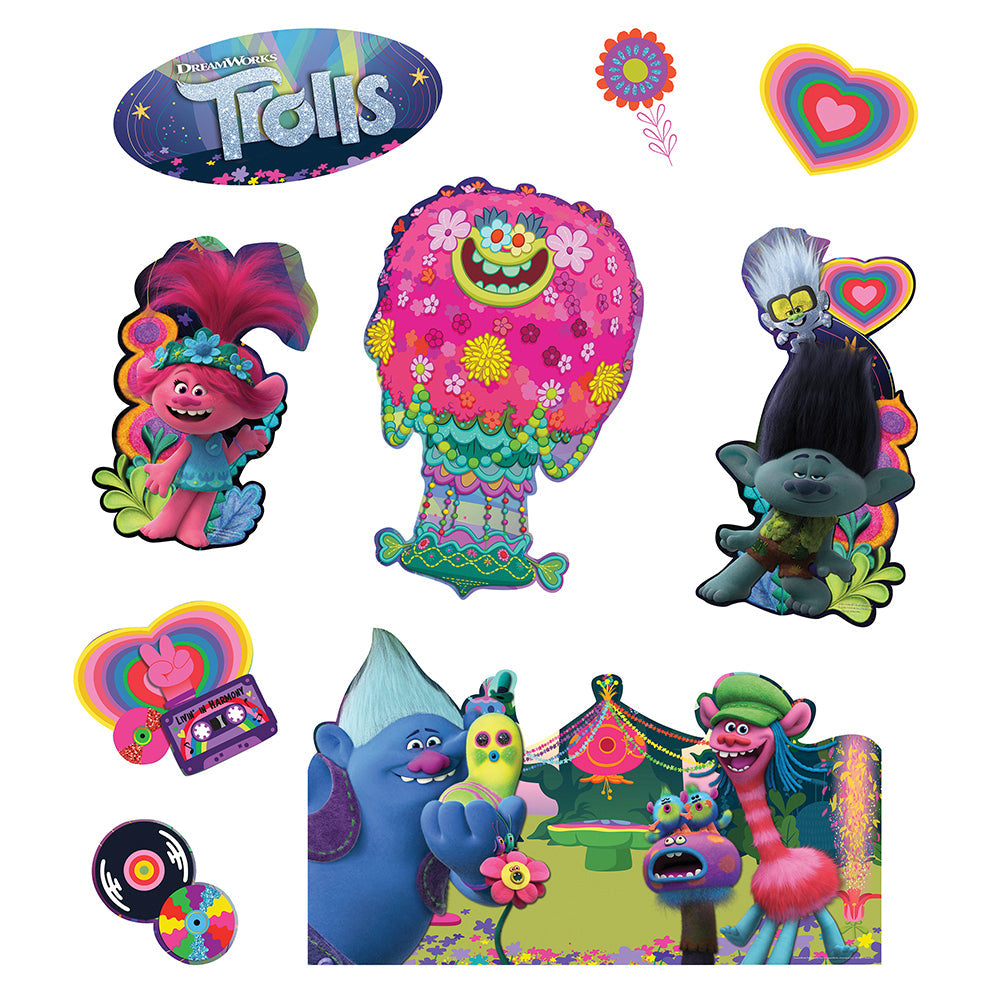 Trolls Poppy, Branch and the Gang Trunk or Treat Decorations Kit with Themed Panels