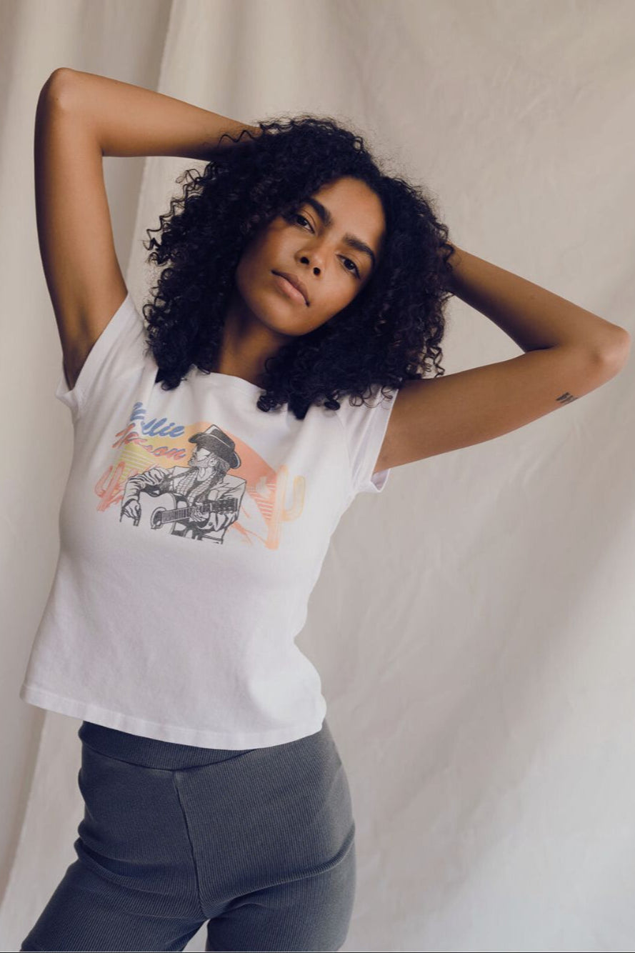 Willie Nelson Tee Womens T Shirt White