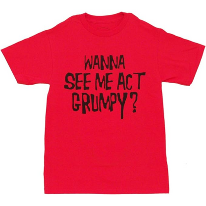 Disney Wanna See Me Act Grumpy Adult Flip Red T Shirt