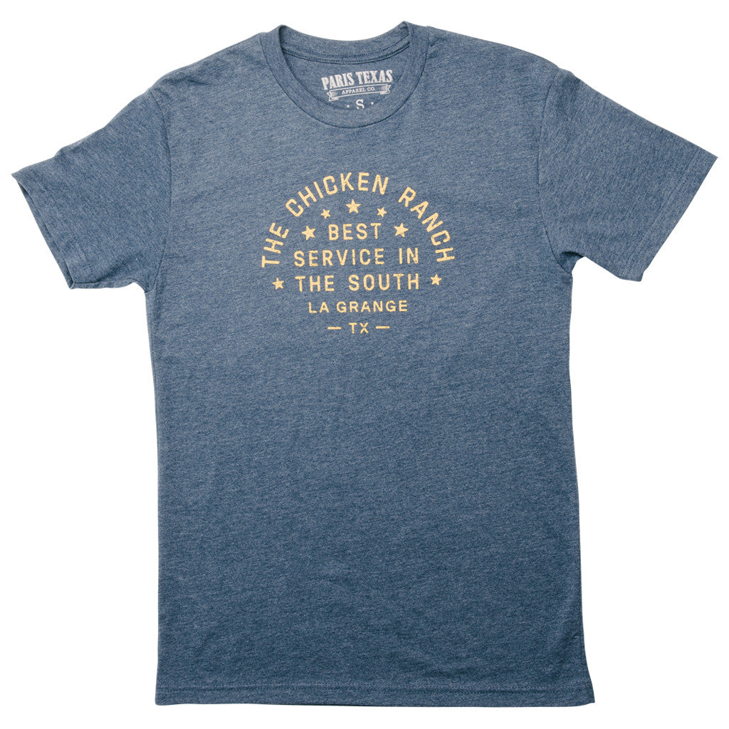 Paris Texas Apparel Co. The Chicken Ranch Mens T Shirt Navy Blue