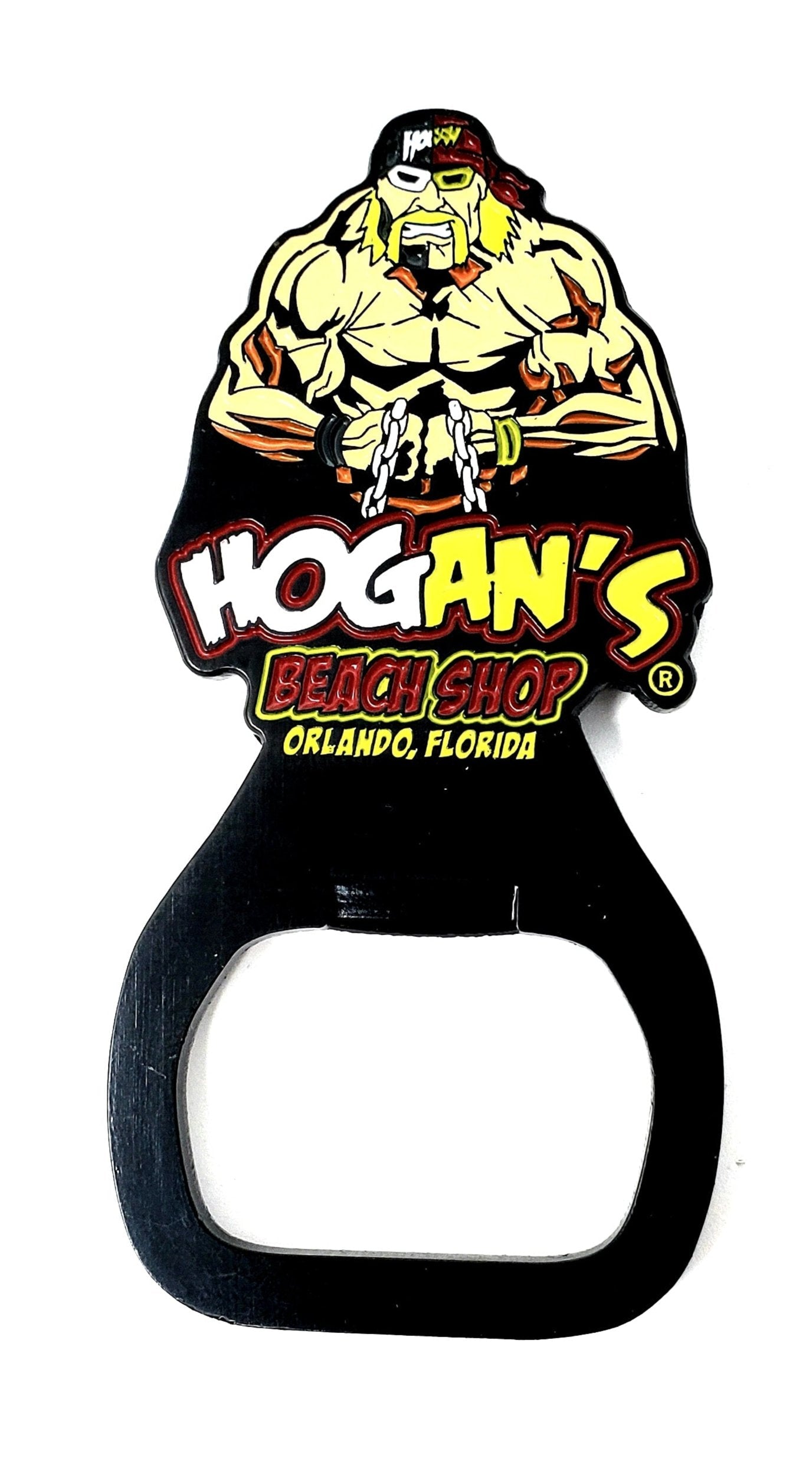 Hulk Hogan Hogan's Beach Shop Splitface Bottle Opener Magnet