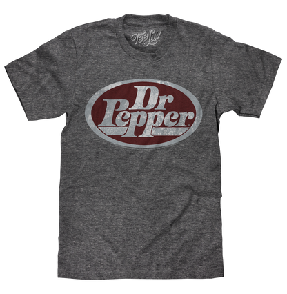 Dr Pepper Oval Logo Mens T Shirt Gray