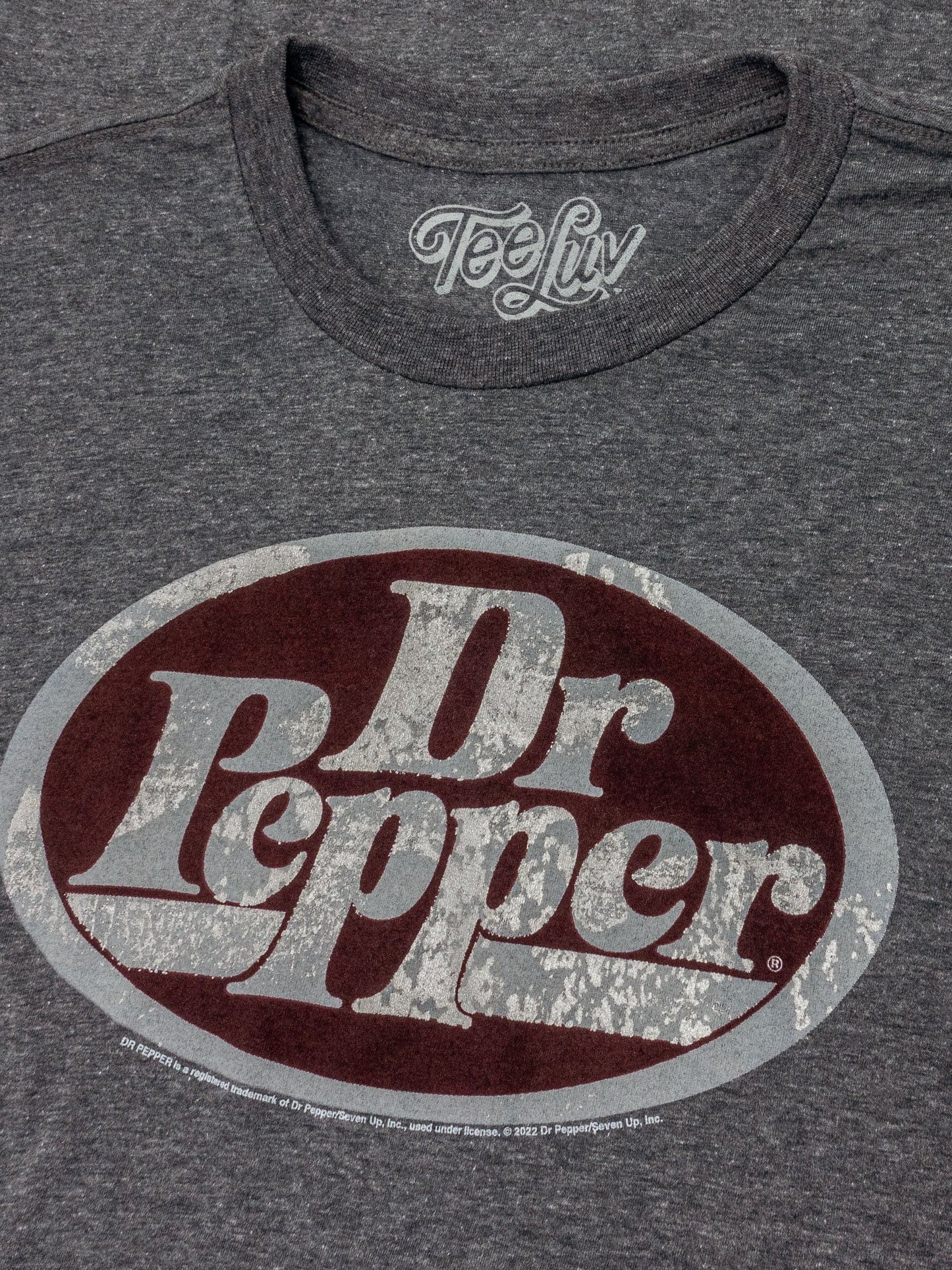 Dr Pepper Oval Logo Mens T Shirt Gray
