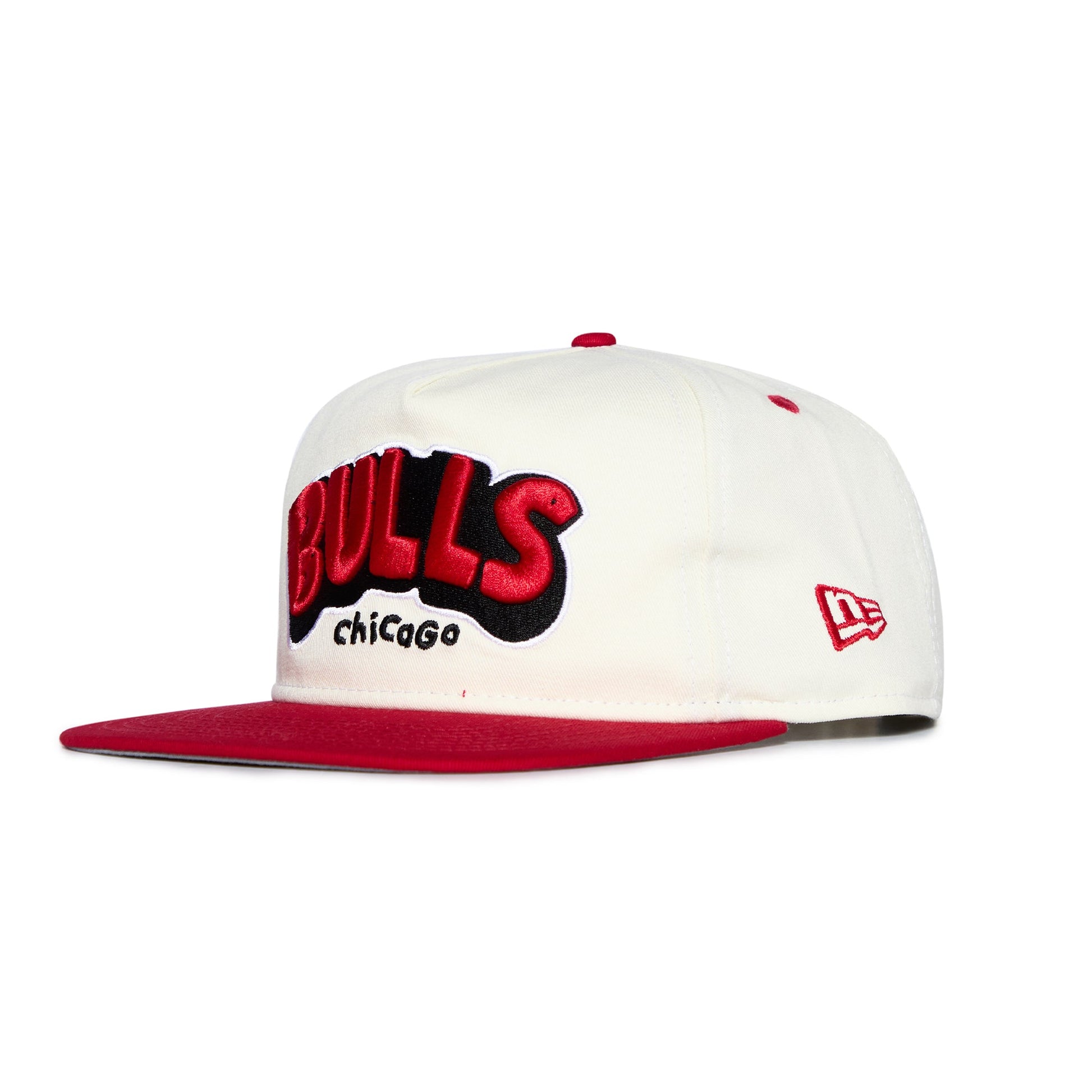 Chicago Bulls NBA Snapback Hat White Red