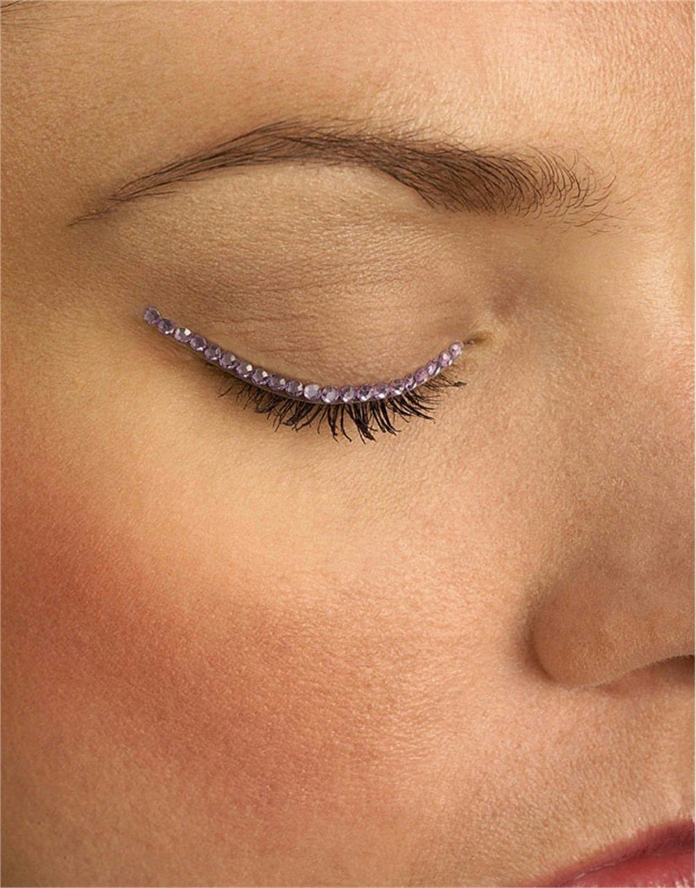 Purple Violet Sparkle Eyelid Jewels Decoration For Eyes