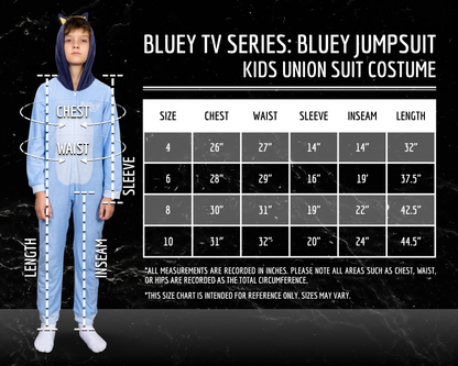 Bluey Kids Youth Children TV Series Halloween Costume Cosplay Jumpsuit