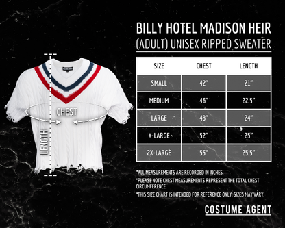 Distressed Knit Sweater Costume Top for Halloween and Cosplay