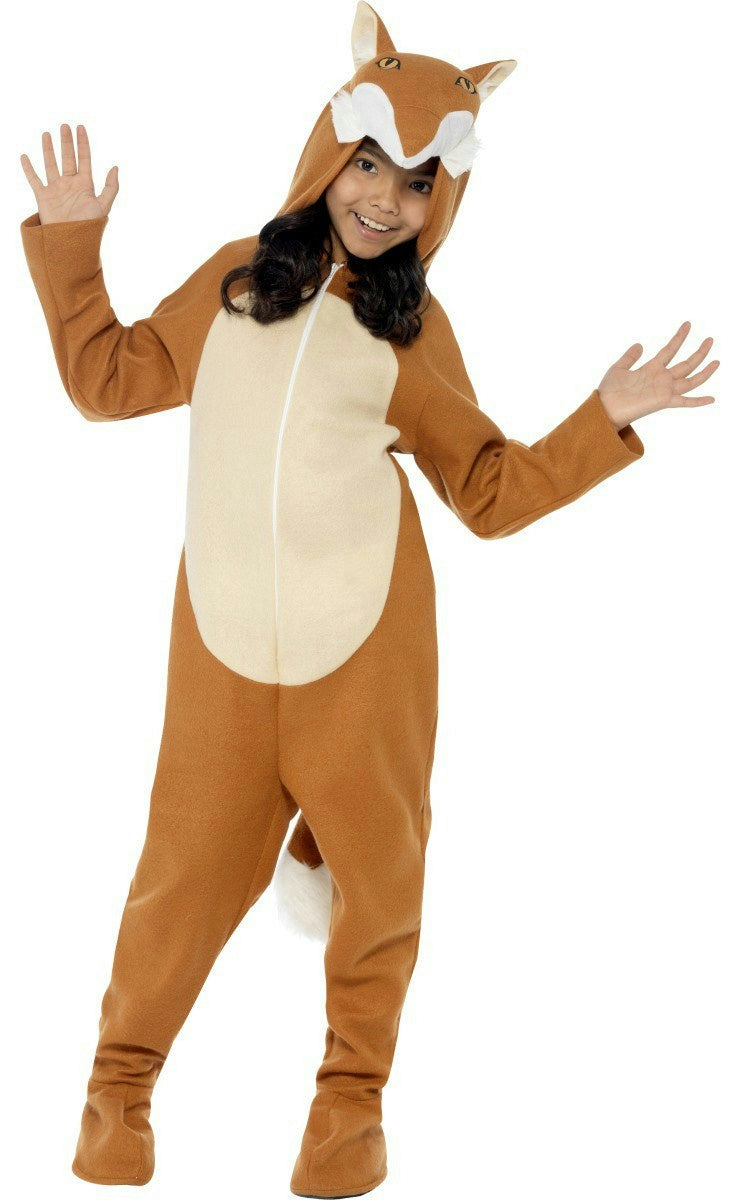 Fox Child Costume with Hood Size Large