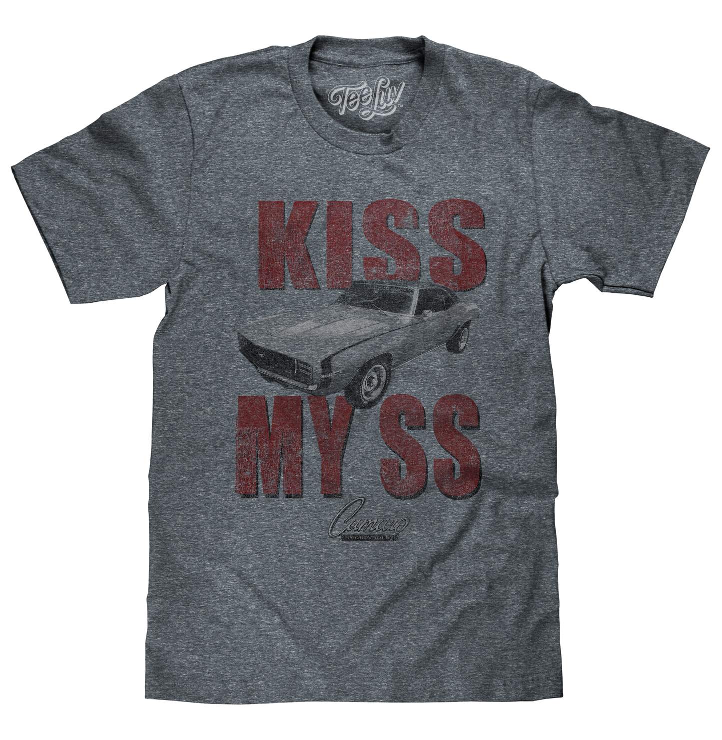 Kiss My SS Chevrolet Camaro Mens T Shirt Gray