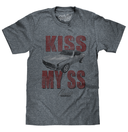 Kiss My SS Chevrolet Camaro Mens T Shirt Gray