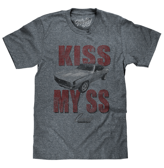 Kiss My SS Chevrolet Camaro Mens T Shirt Gray