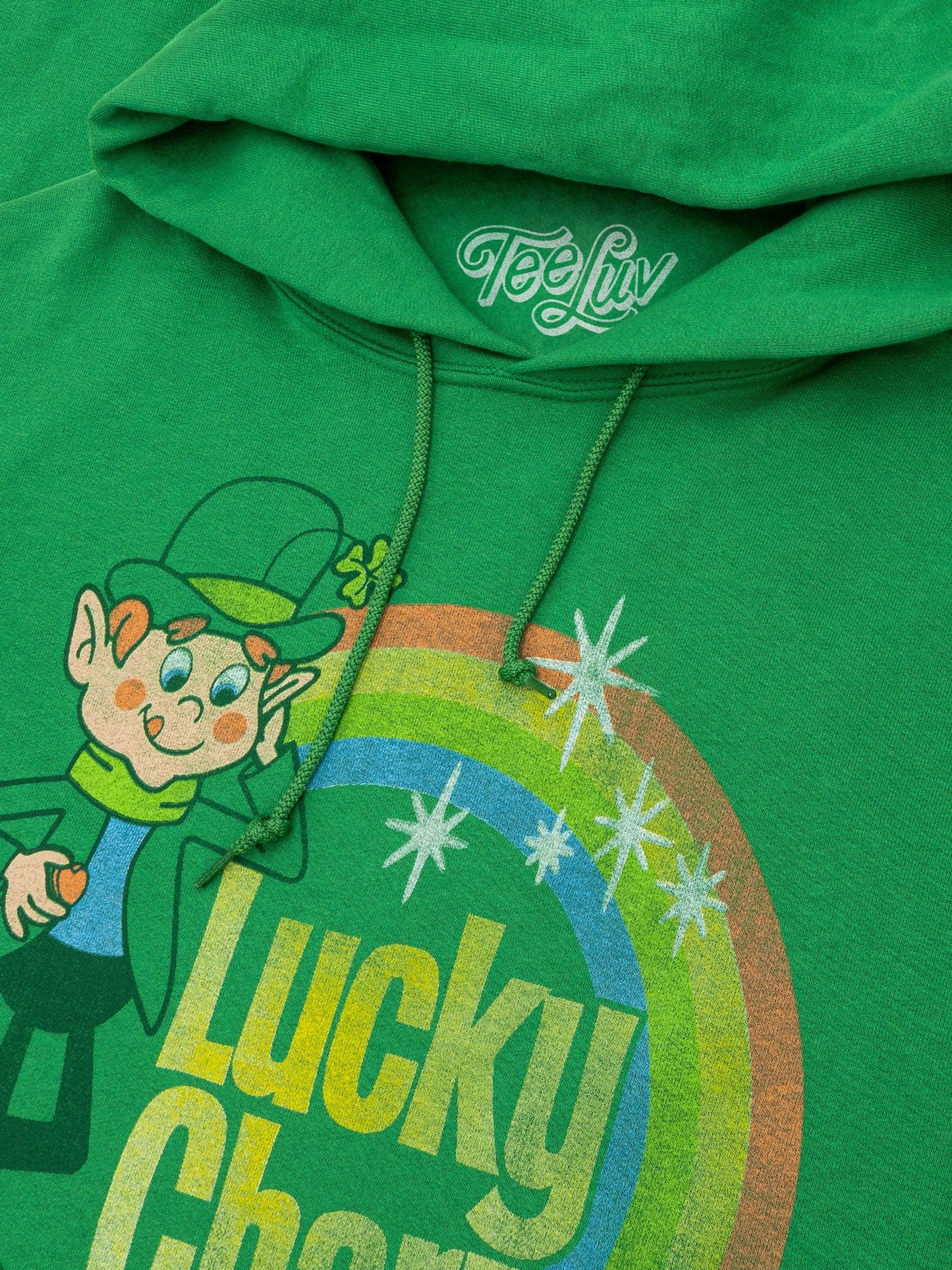 Lucky Charms Vintage Lucky the Leprechaun Logo Hooded Sweatshirt Hoodie Kelly Green