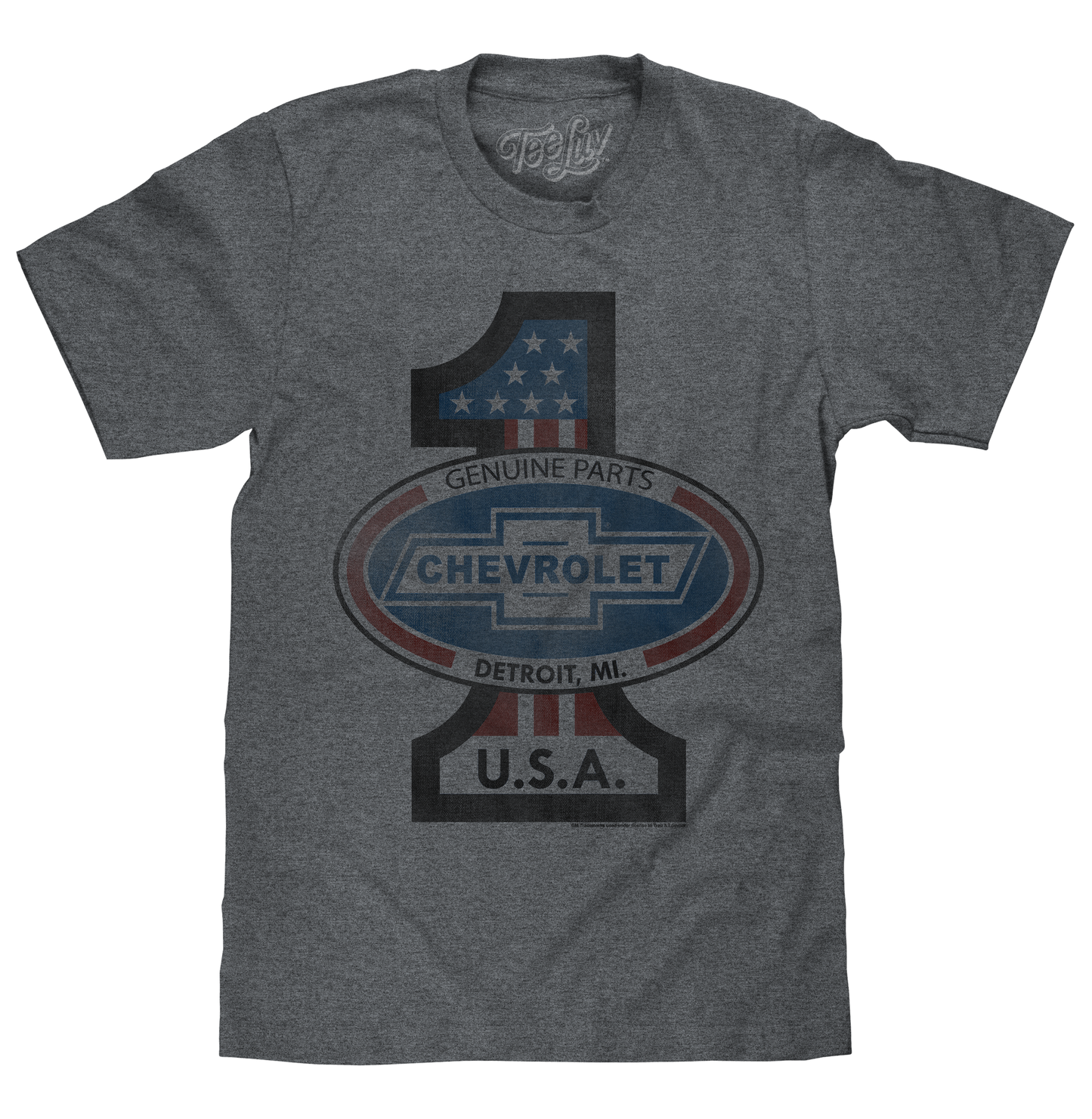 #1 Chevrolet Mens T Shirt Gray