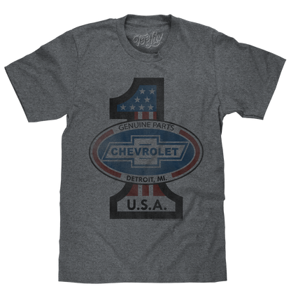 #1 Chevrolet Mens T Shirt Gray