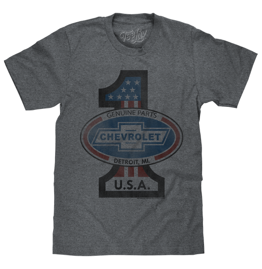 #1 Chevrolet Mens T Shirt Gray