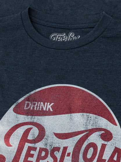 Pepsi Retro Logo Mens T Shirt Navy Blue