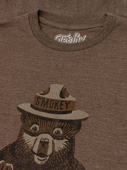Smokey Fire Danger Very High Mens T Shirt Brown