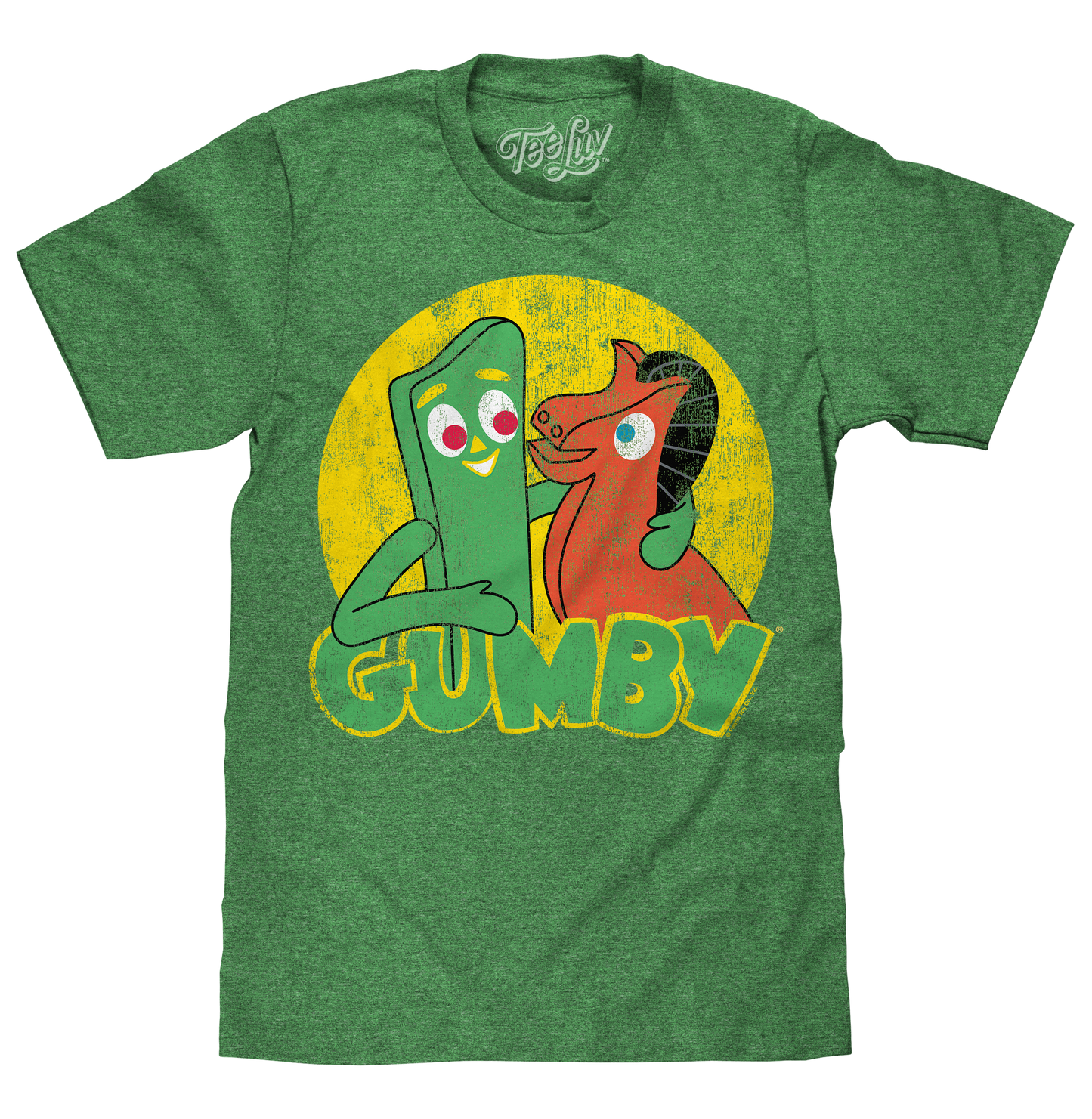 Gumby and Pokey Mens T Shirt Green