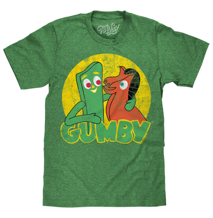 Gumby and Pokey Mens T Shirt Green