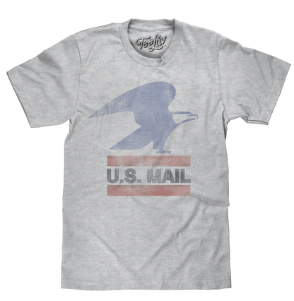 U.S. Mail Eagle Logo Mens T Shirt Gray