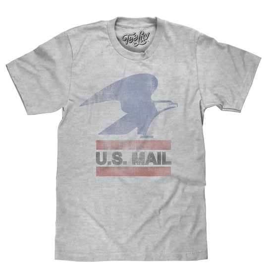 U.S. Mail Eagle Logo Mens T Shirt Gray