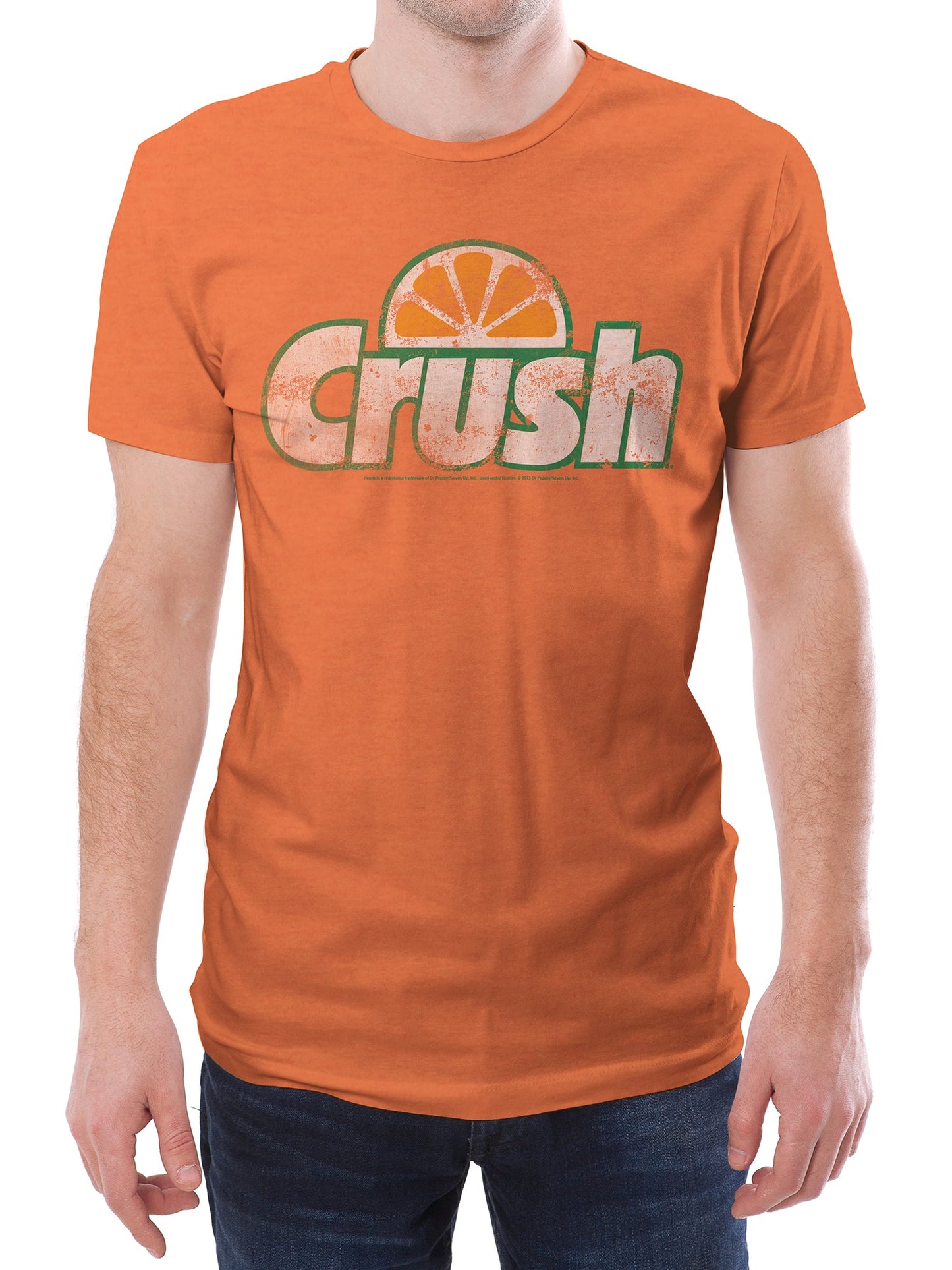 Vintage Orange Crush Logo Mens T Shirt Orange