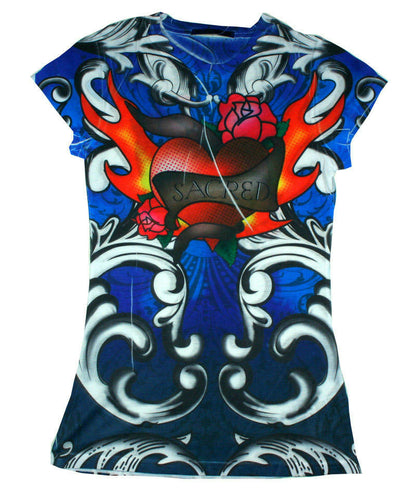 Girls Sacred Heart Juniors Sublimation Fashion Shirt Size Medium