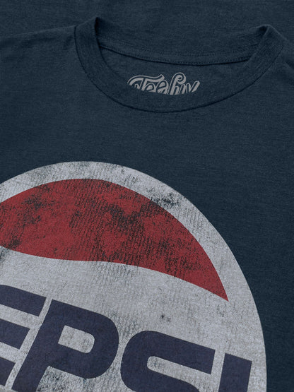 Pepsi Classic Logo Mens T Shirt Navy Blue