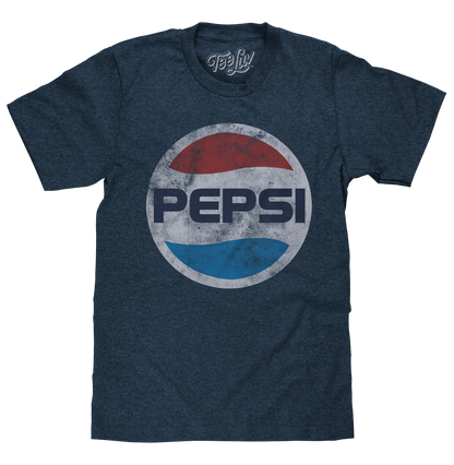 Pepsi Classic Logo Mens T Shirt Navy Blue