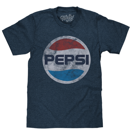 Pepsi Classic Logo Mens T Shirt Navy Blue
