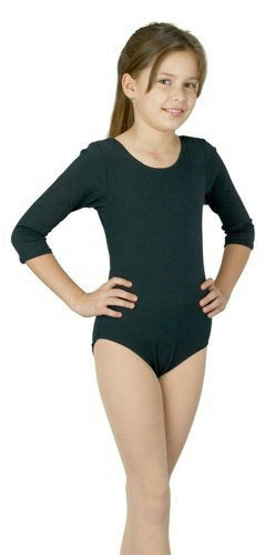 Child Black Leotard Bodysuit Size Large