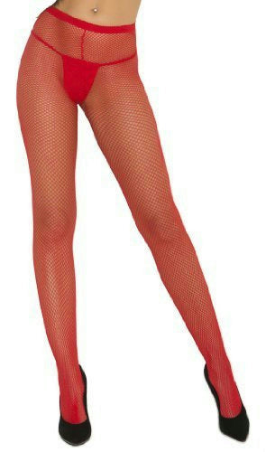Elegant Moments Red Fishnet Pantyhose