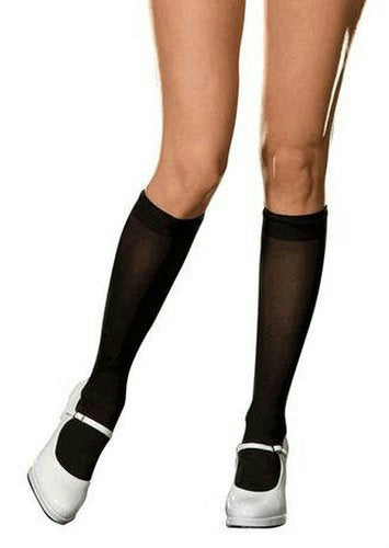 DreamGirl Sheer Bobbi Knee Sock Adult One Size