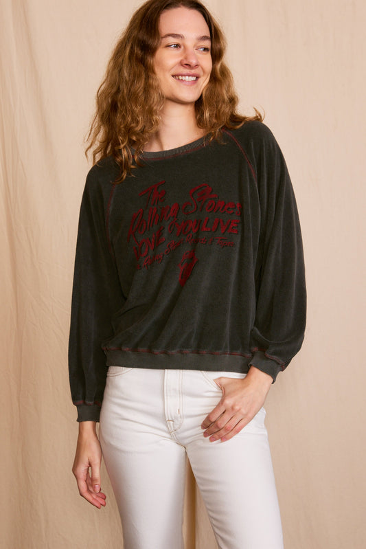 The Rolling Stones Love You Live Womens Sweatshirt Black