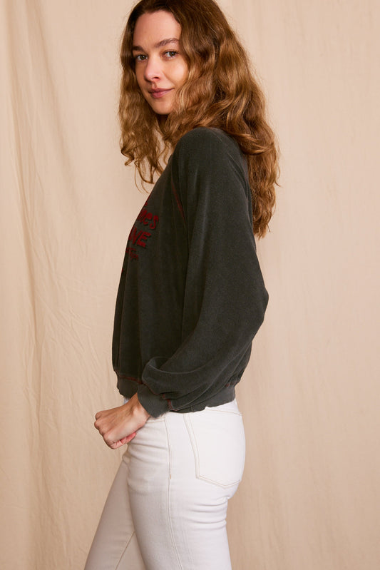 The Rolling Stones Love You Live Womens Sweatshirt Black