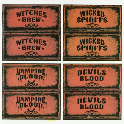 Wine Bottle Halloween Party Decoration Wine Name Labels