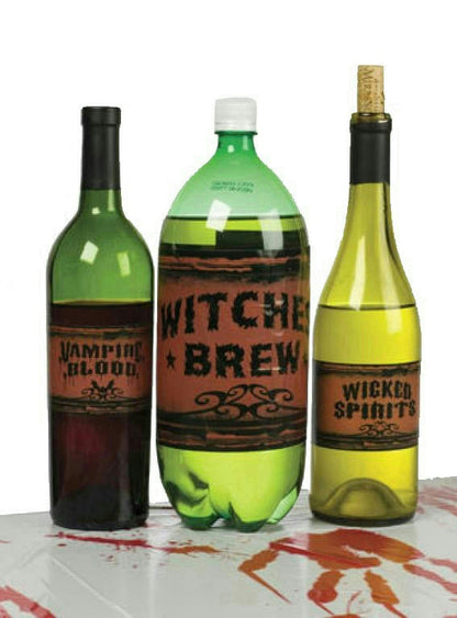 Wine Bottle Halloween Party Decoration Wine Name Labels