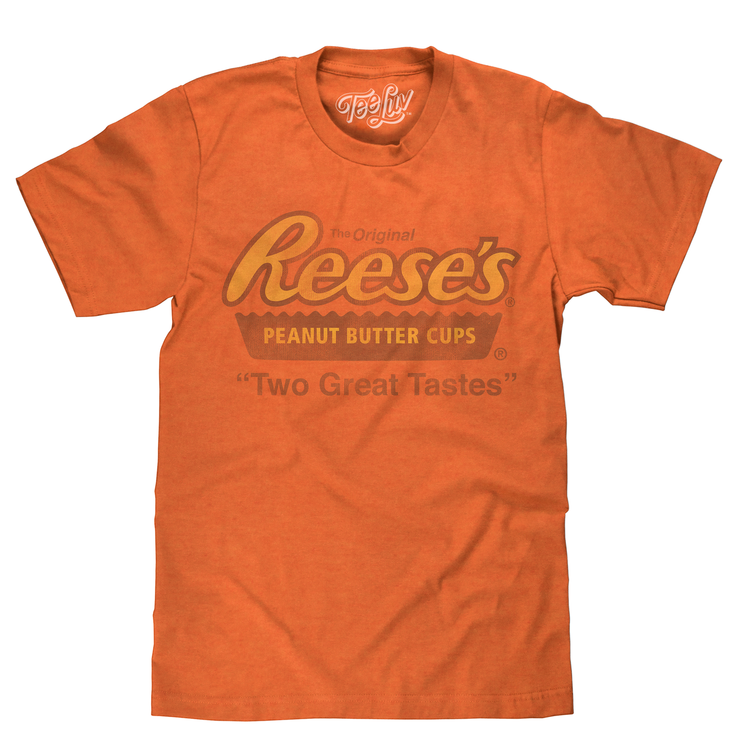 Reese's Peanut Butter Cup Two Great Tastes Mens T Shirt Orange