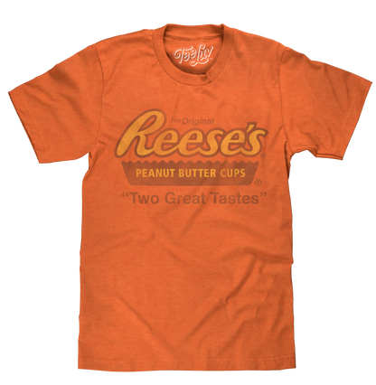Reese's Peanut Butter Cup Two Great Tastes Mens T Shirt Orange