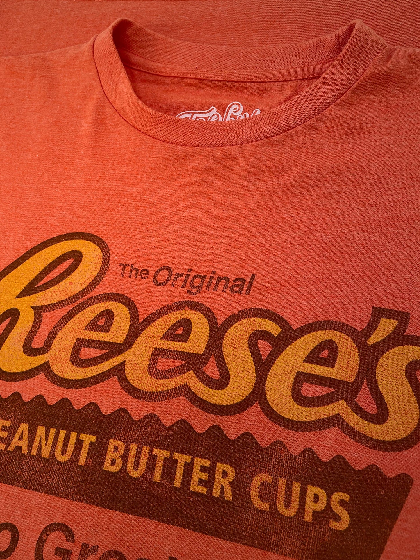 Reese's Peanut Butter Cup Two Great Tastes Mens T Shirt Orange