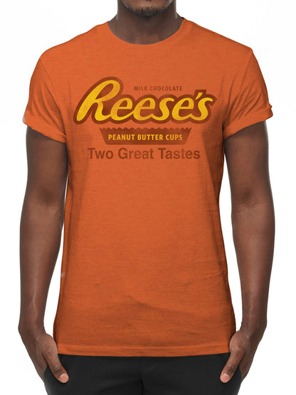 Reese's Peanut Butter Cup Two Great Tastes Mens T Shirt Orange