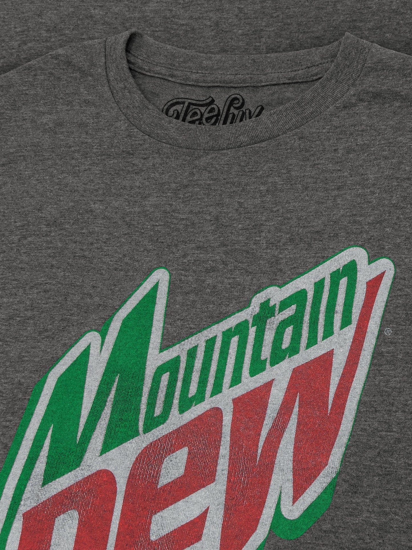 Mountain Dew Logo Mens T Shirt Gray