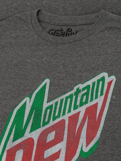 Mountain Dew Logo Mens T Shirt Gray