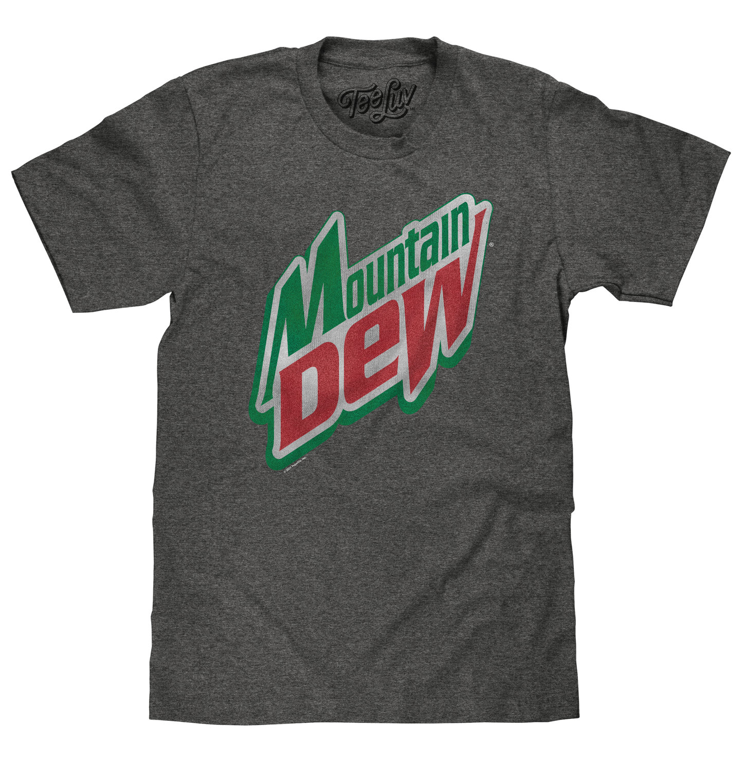 Mountain Dew Logo Mens T Shirt Gray