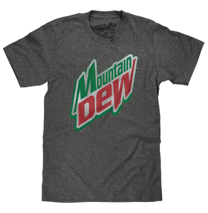 Mountain Dew Logo Mens T Shirt Gray